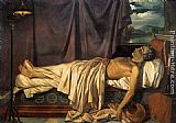 Joseph-Denis Odevaere Lord Byron on his Death-bed painting